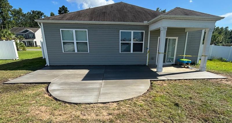 Broom-Finish Concrete Patio