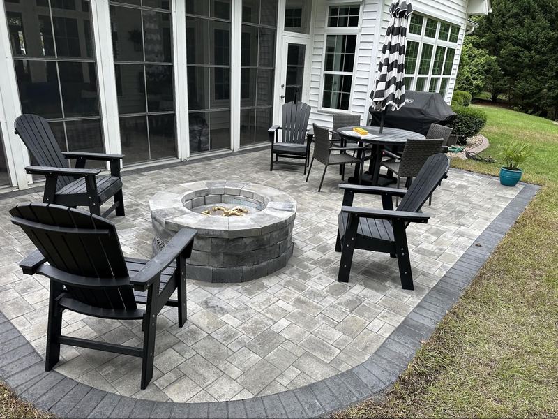 Paver Patio with Fire Pit