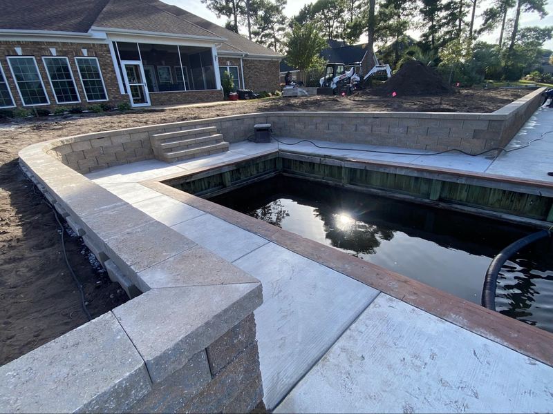 Pool Excavation and Retaining Wall