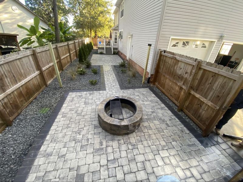 Side Yard Fire Pit Patio