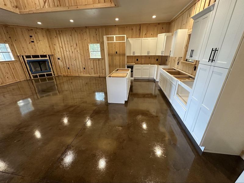 Stained and Sealed Concrete Floor