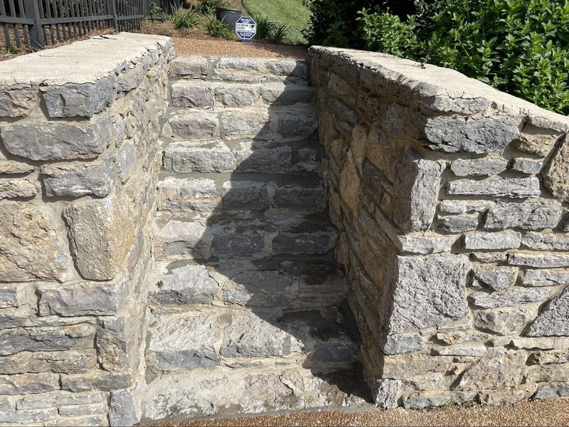 Natural Stone Wall and Steps